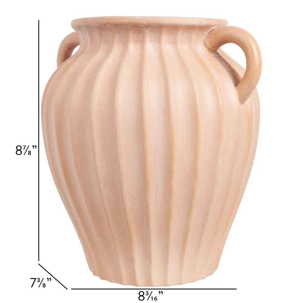 My‎ Texas House Large Terra Cotta Vase, 8in, Orange - Fall 2025, New in Box